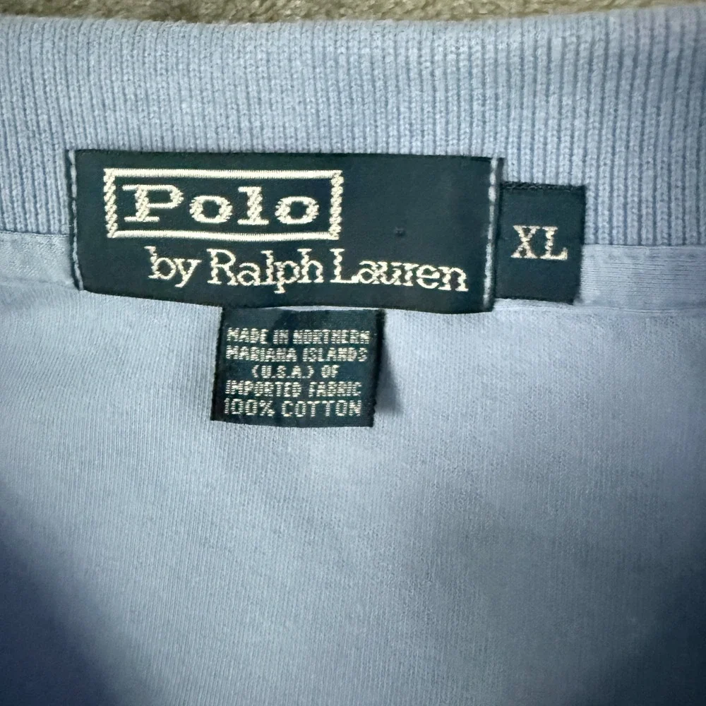 Polo Ralph Lauren Polo Shirt XL Light‎ Blue Short Sleeve Cotton Jersey Pony Logo